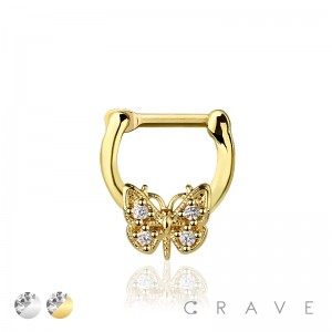 BUTTERLFLY DESIGN SEPTUM HINGED CLICKER